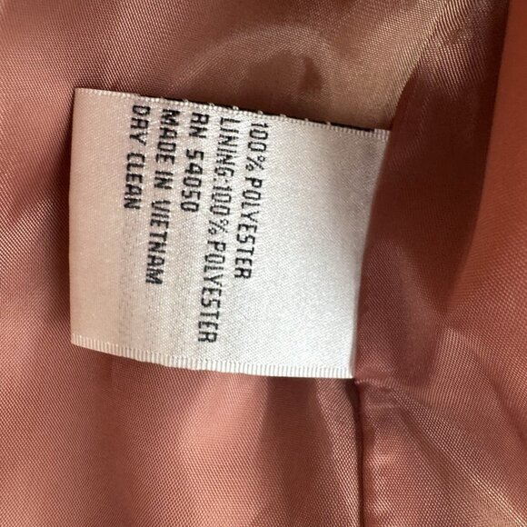 Le Suit Skirt Suit Set Womens 8 Jacket Blazer Skirt Tweed Rose Rust Terra Cotta - Picture 8 of 14